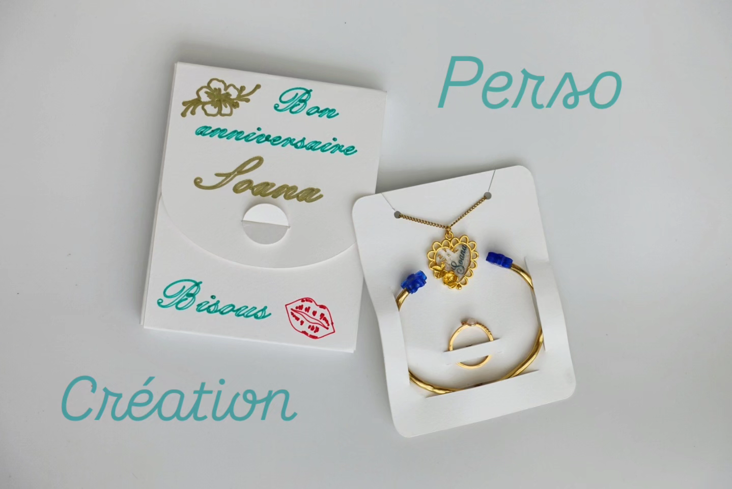 Parure ( un collier, une bague et un bracelet manchette)